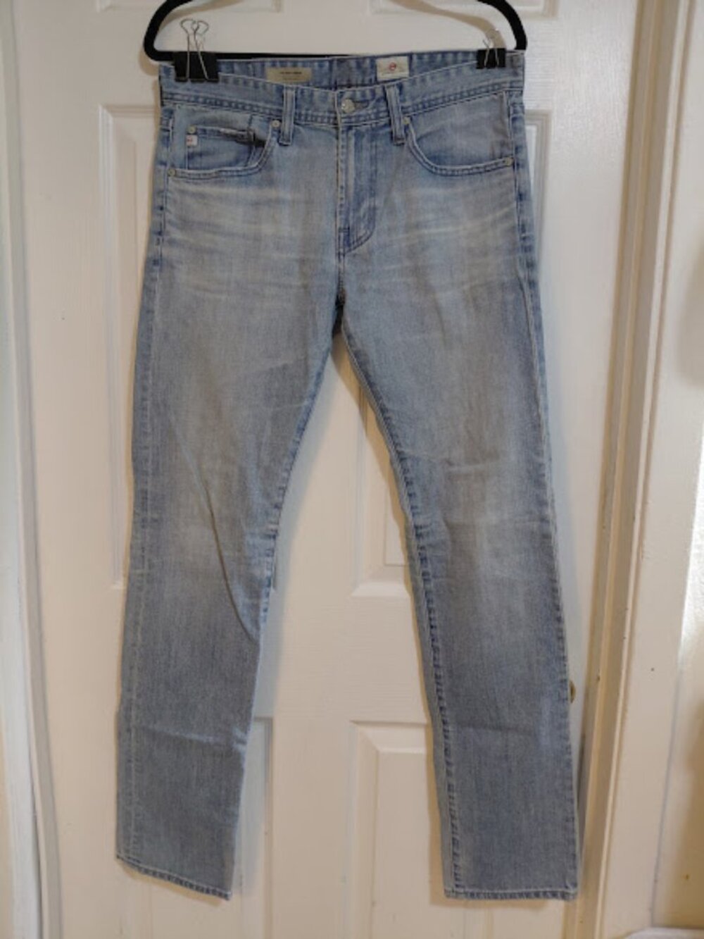 Adriano Goldshmied AG Men's Matchbox Slim Fit Light Wash Denim Blue Jeans 34x34